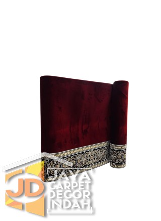 Karpet Sajadah Solomon Asar Red Plain 120x600, 120x1200, 120x1800, 120x2400